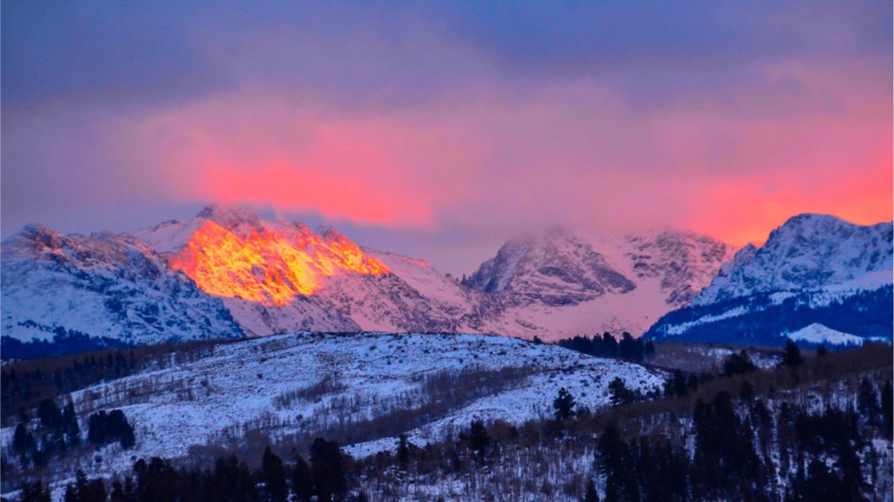 beautiful sunrise in Colorado