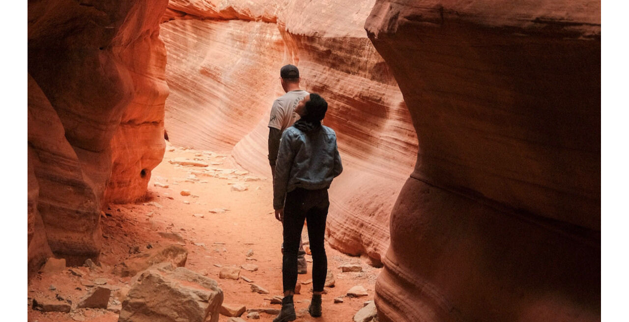 hiking in the red rocks of Utah