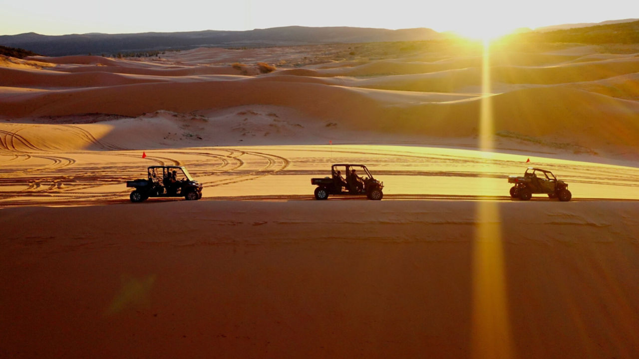 sunset over utah dunes