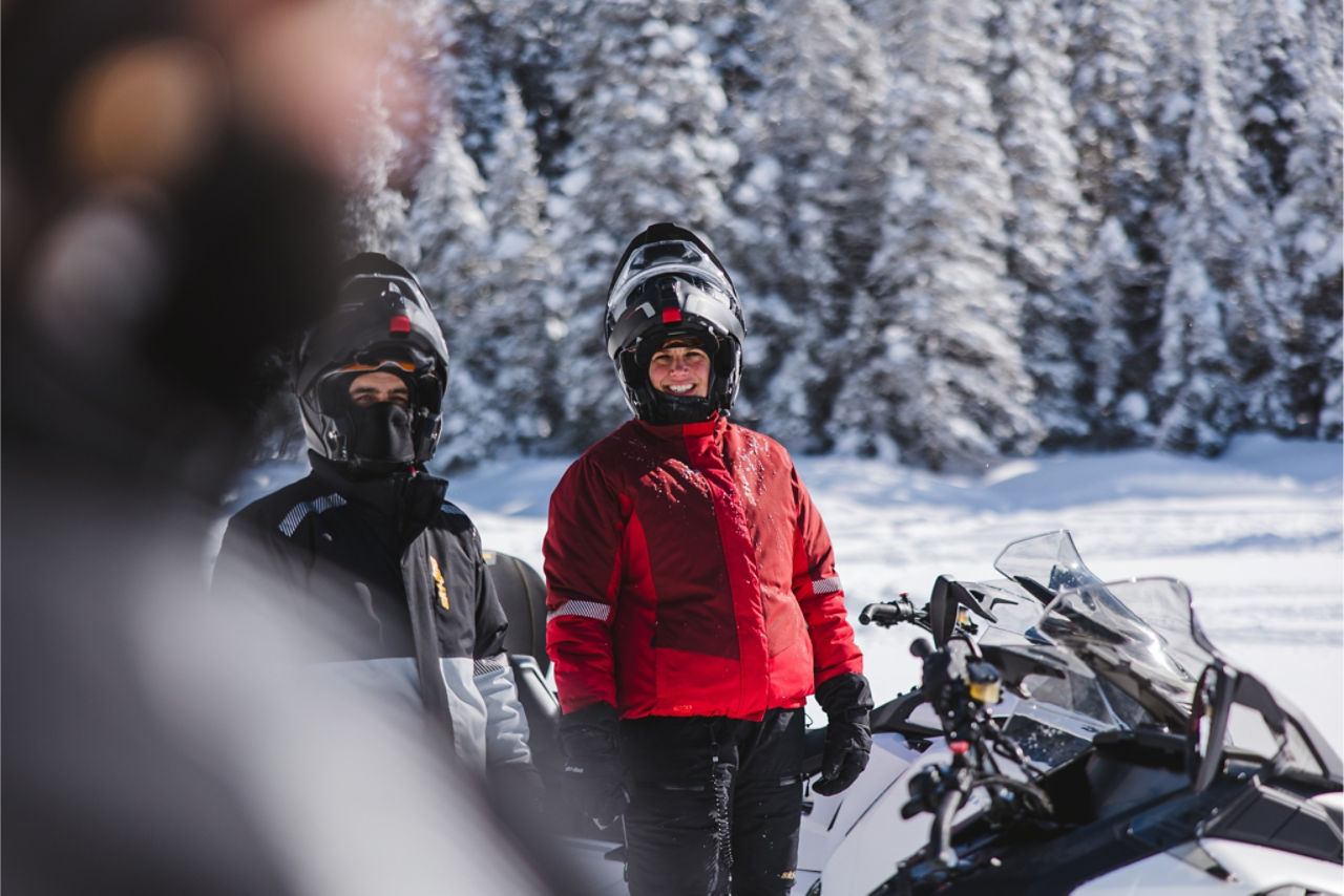 smiling Ski Doo rider