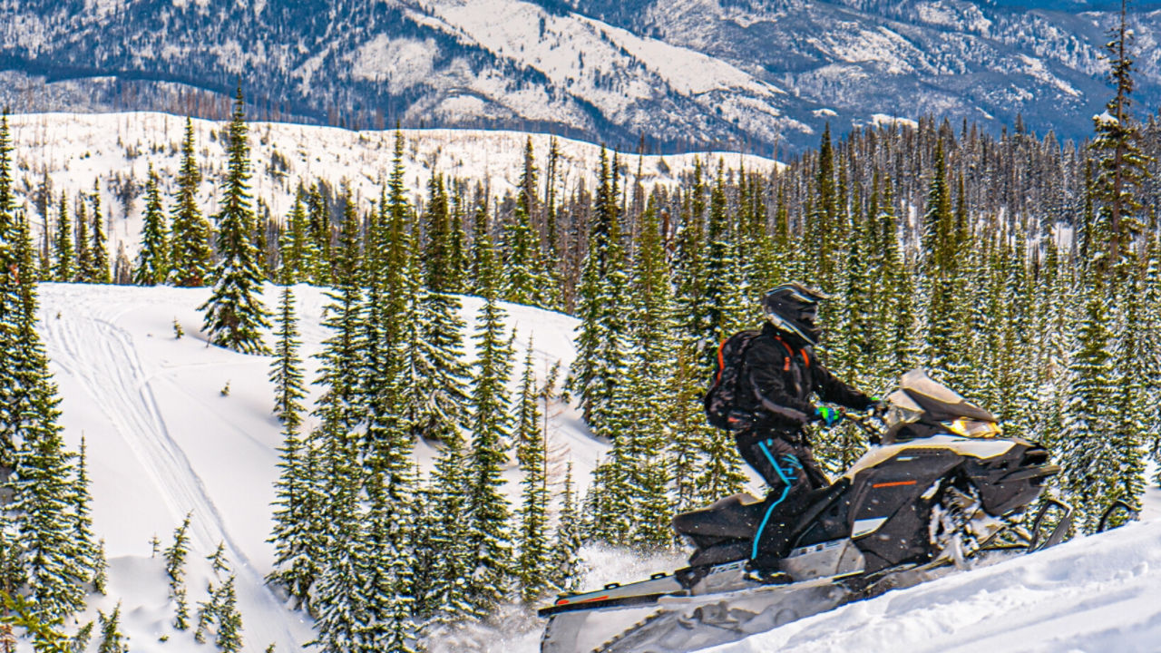 hero shot on a ski-doo