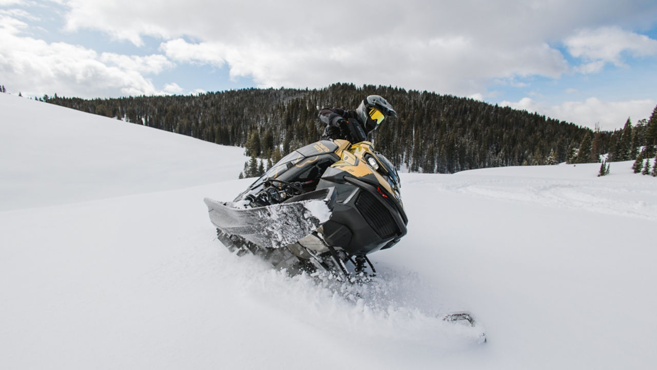 Ski-Doo action shot mountains