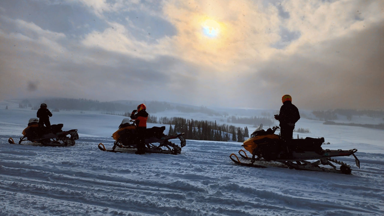 ski-doo shot with view for banner