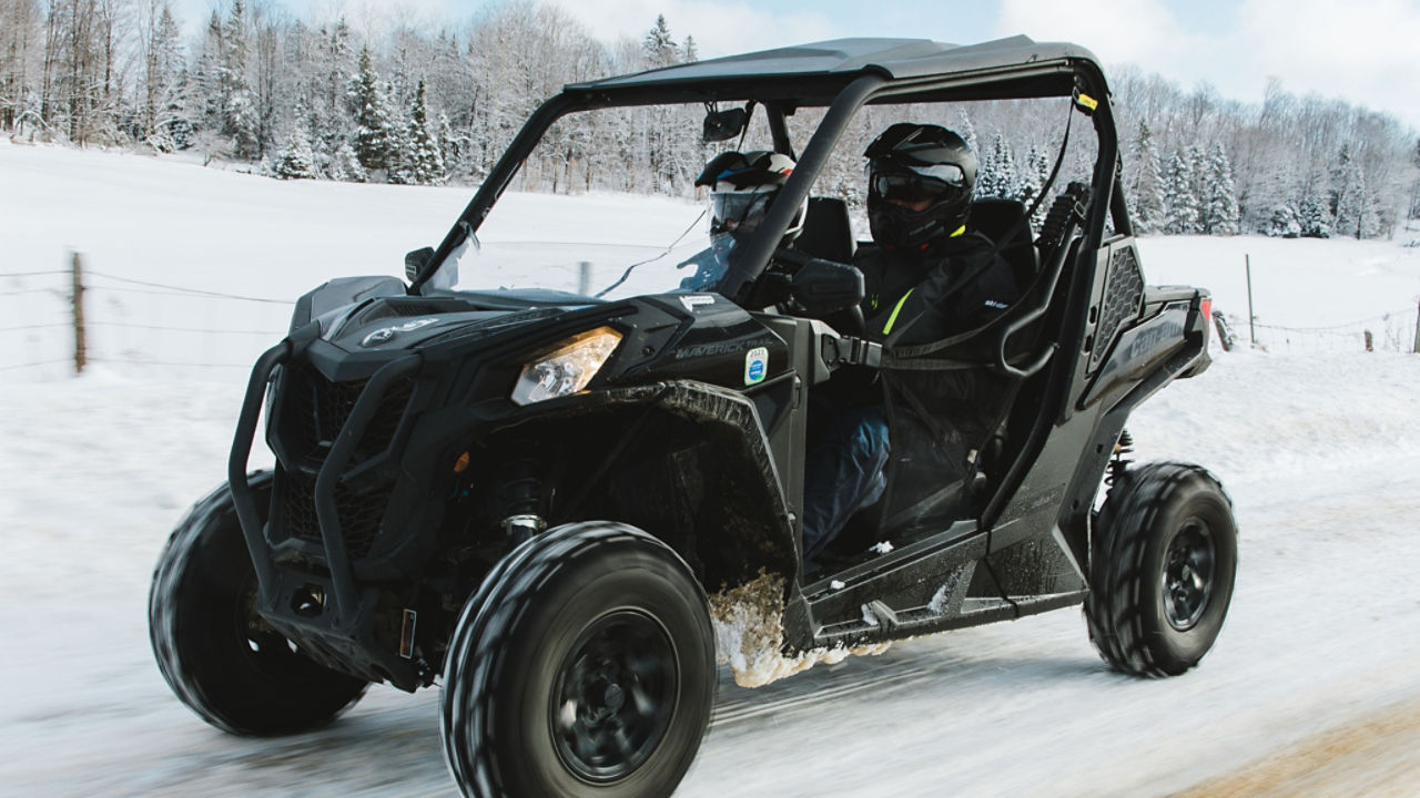 can-am in snow for hero