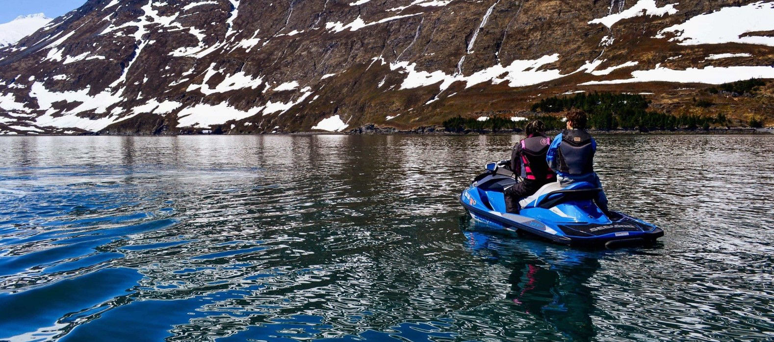 Sea-Doo riders riding the cold waters of Alaska