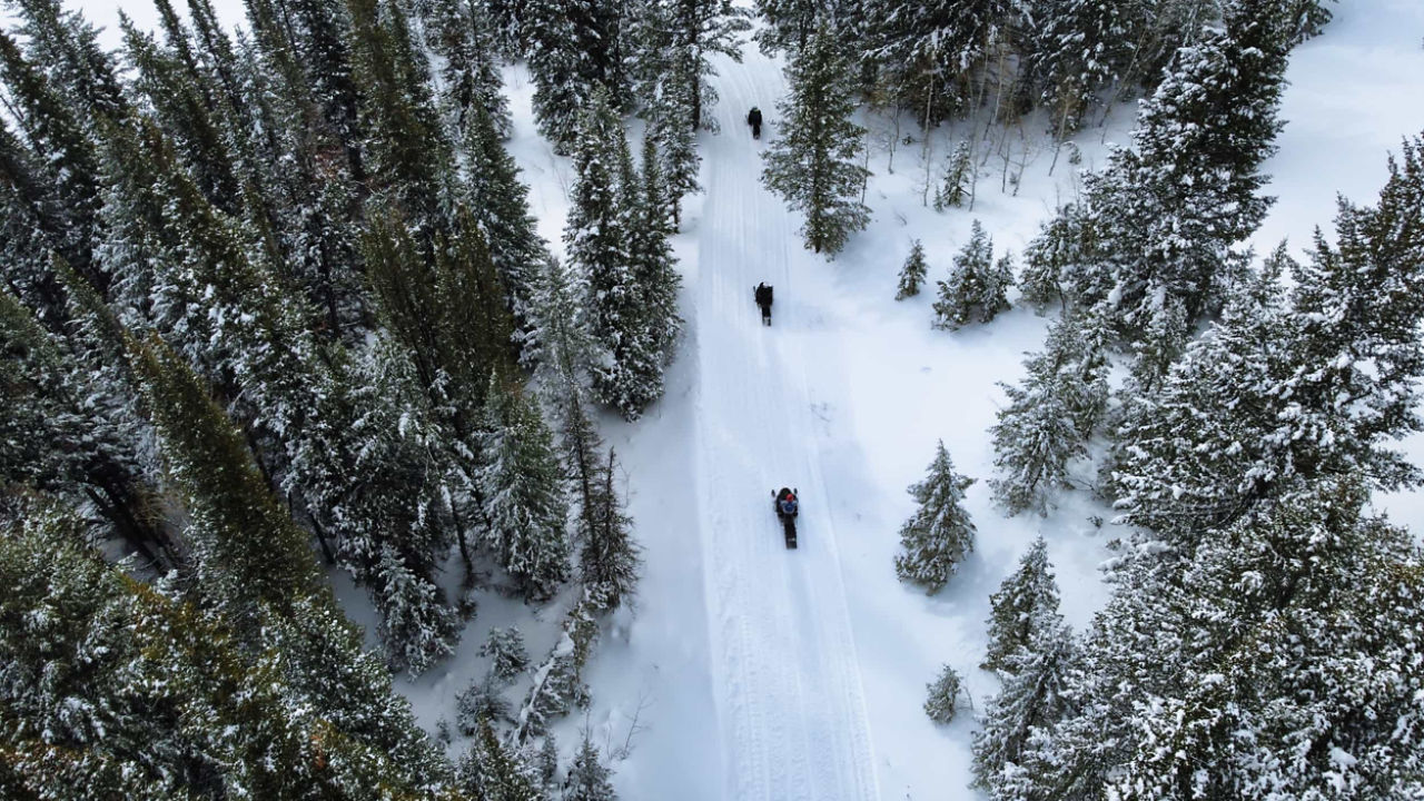 deux pilotes sur un ski-doo