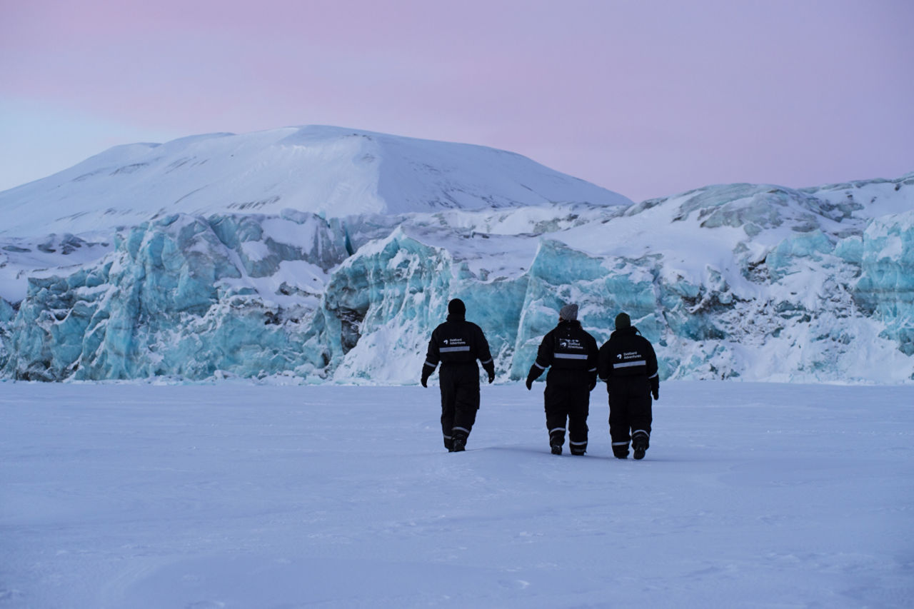 groupe des pilotes en Svalbard