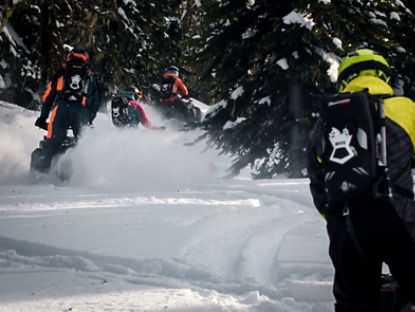 Groupe de pilotes allant dans la forêt