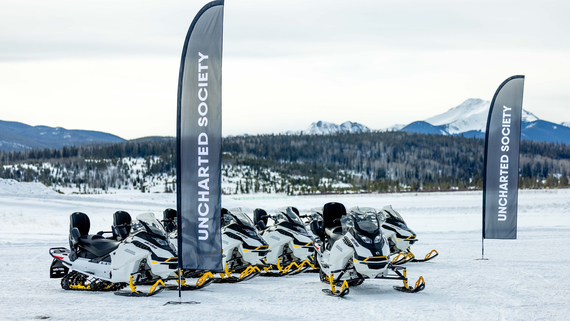 Electric Snowmobiles on display