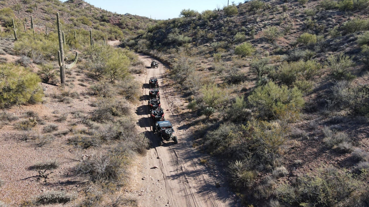 Véhicule tout-terrain Can-Am dans le désert de l'Arizona